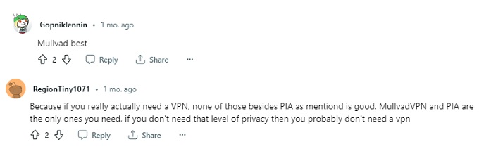 Reddit comments about the most cheapest VPN