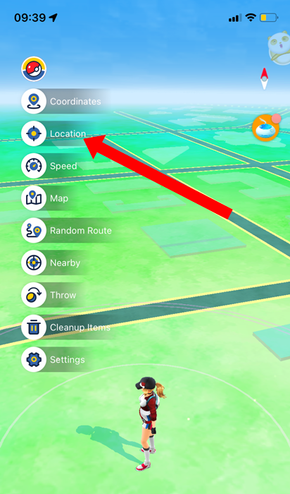  Location Feature Position in Spoofer Go app Pokemon Go