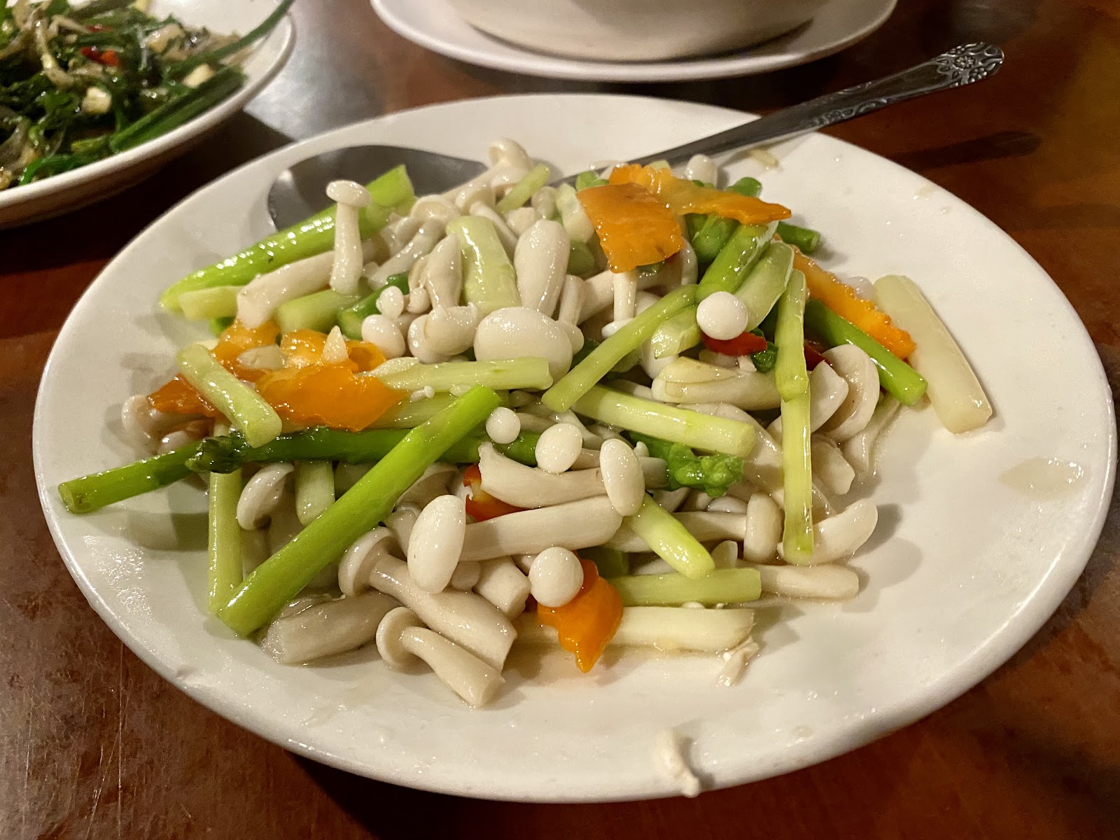 仙塘跡農園餐廳-蘆筍炒白菇