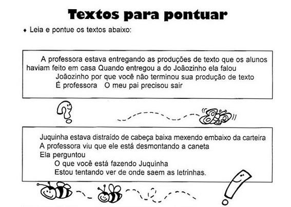 30 Atividades com Sinais de Pontuação para Imprimir - Online Cursos  Gratuitos