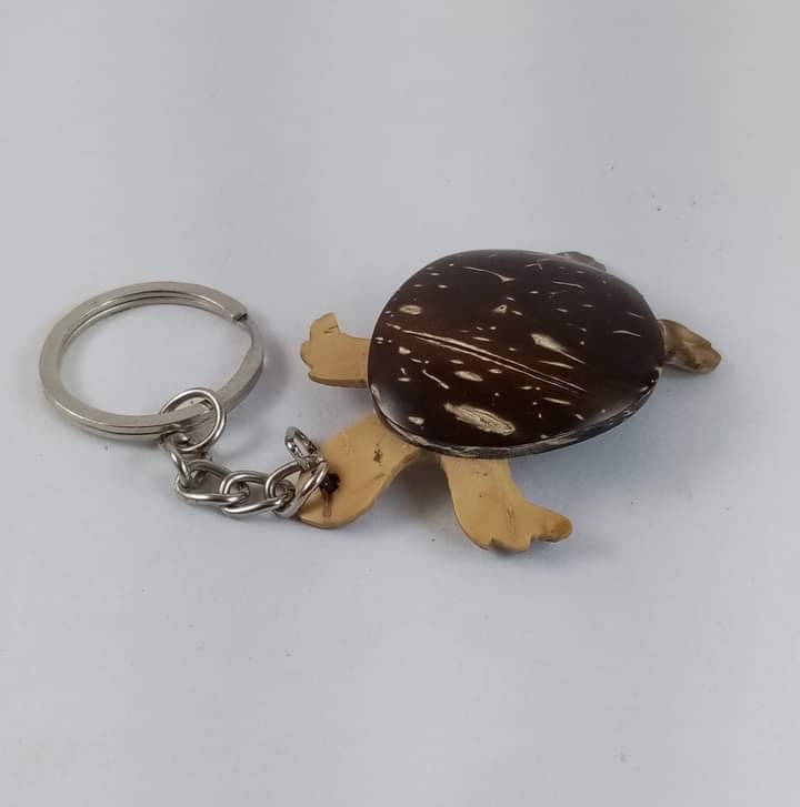 Handmade Coconut Shell Tortoise key tag New Keys gifts high quality eco ...