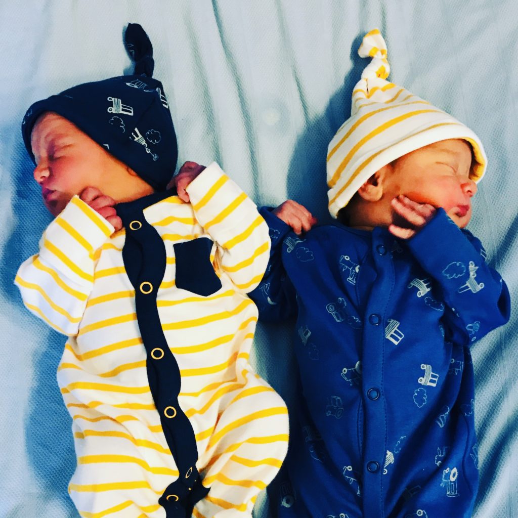 Newborn twins who had colic
