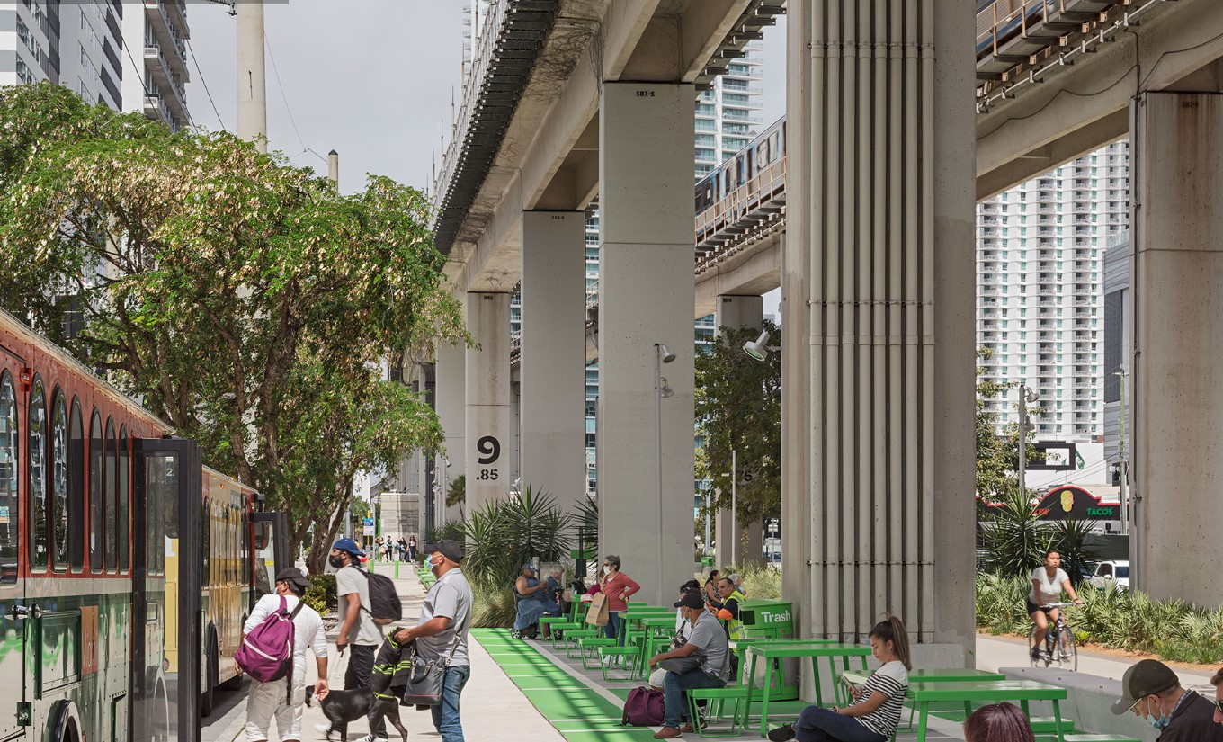 Transit Integration at the Underline, Miami