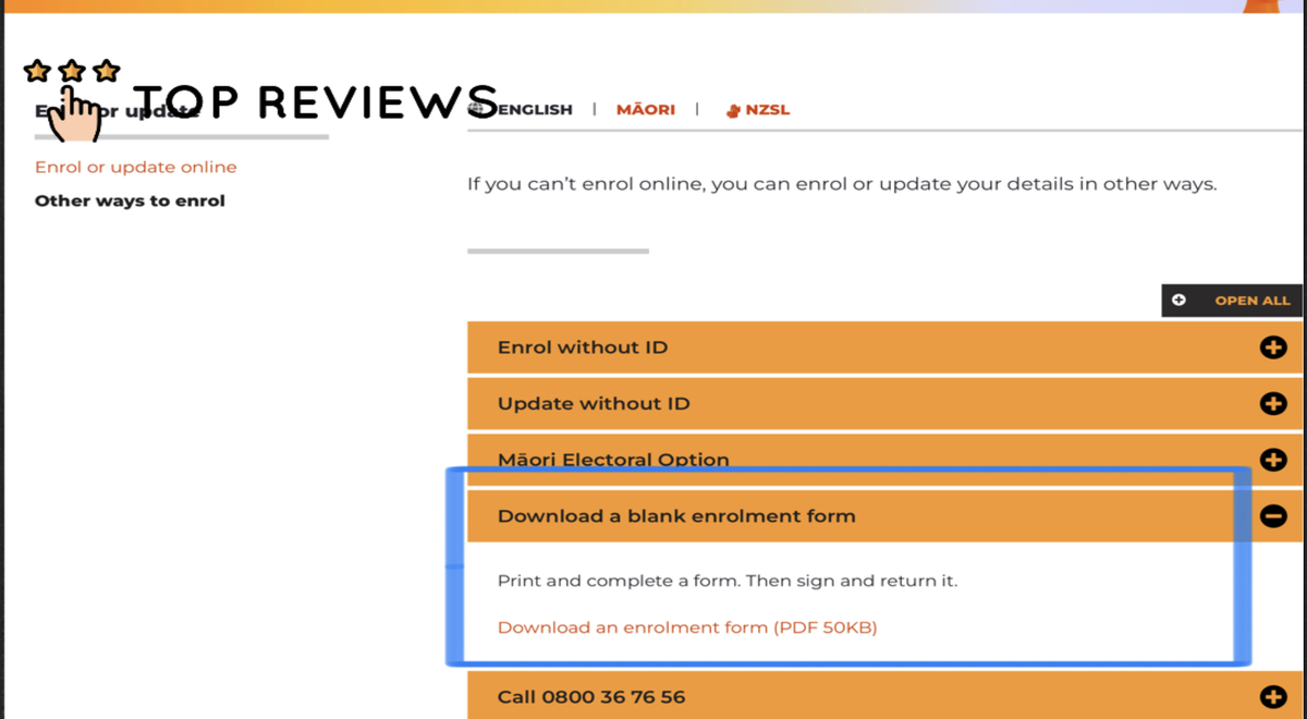 download a blank enrolment form
