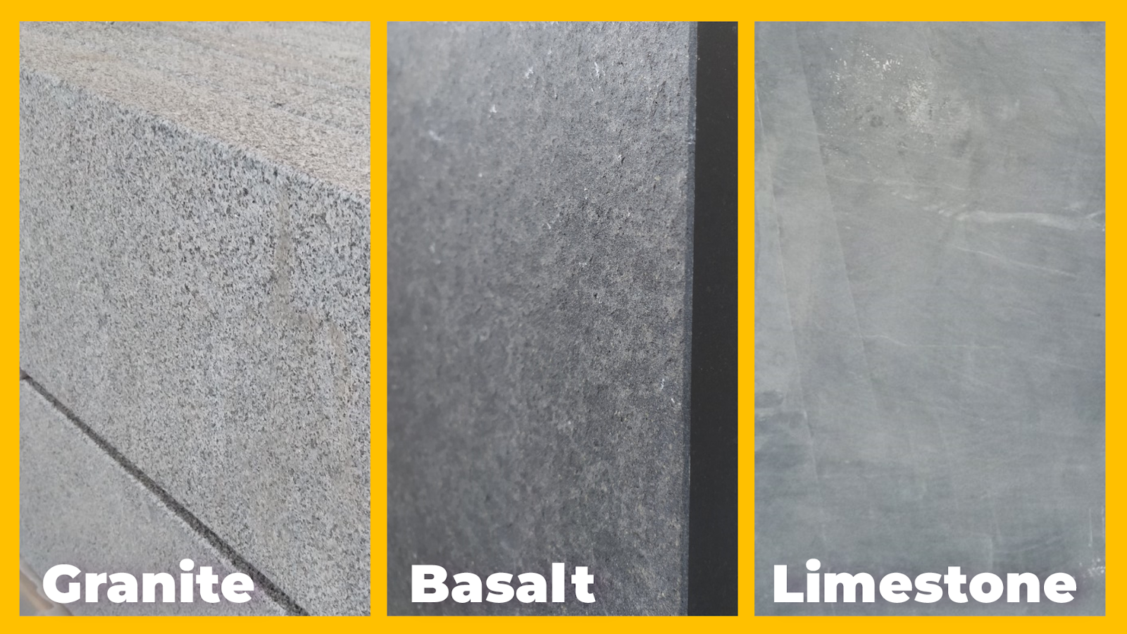 Durability comparison among Granite, Basalt and Limestone