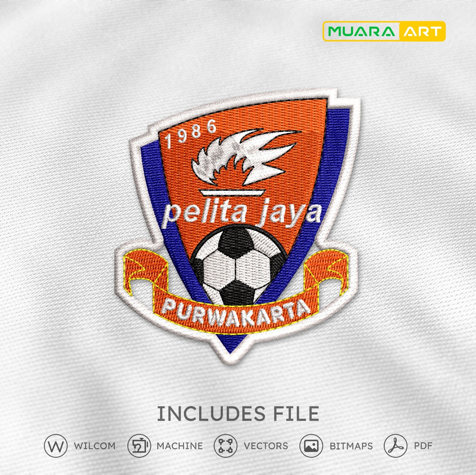 Desain Bordir Logo Pelita Jaya (Purwakarta)