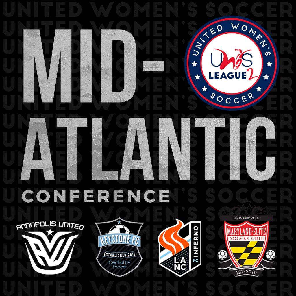 United Women's Soccer UWS League Two UWS2 Mid-Atlantic Conference MD PA Maryland Pennsylvania Lancaster Inferno Annapolis United FC Keystone FC Maryland-Elite