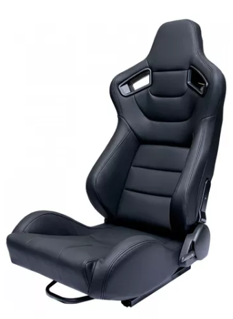 banco de assento esportivo na cor preta semelhante a uma cadeira gamer