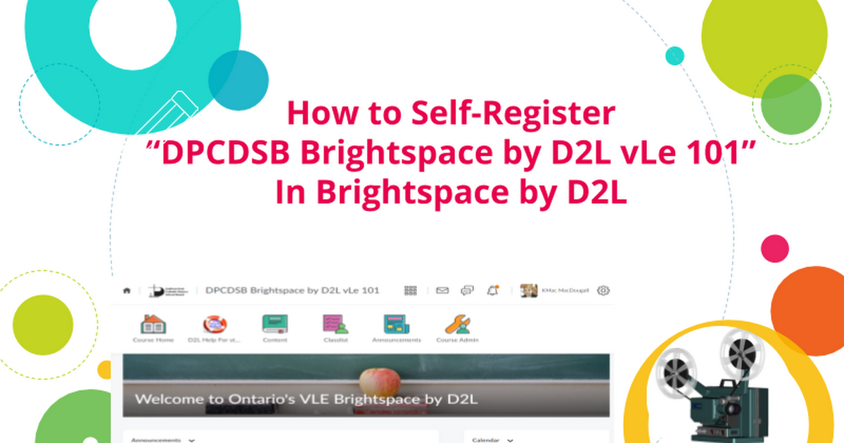 Self-Registration for DPCDSB Brightspace vLe101