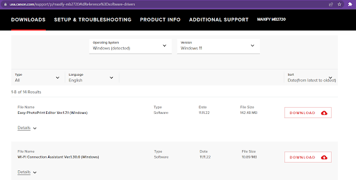 download canon maxify printer drivers