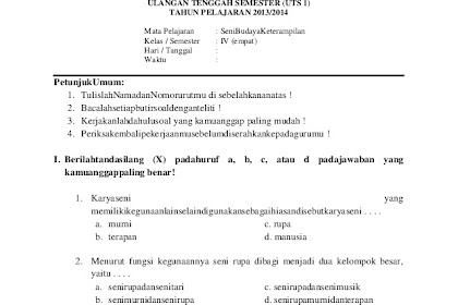Contoh Soal Uts Bahasa Indonesia Kelas 9 Semester 1