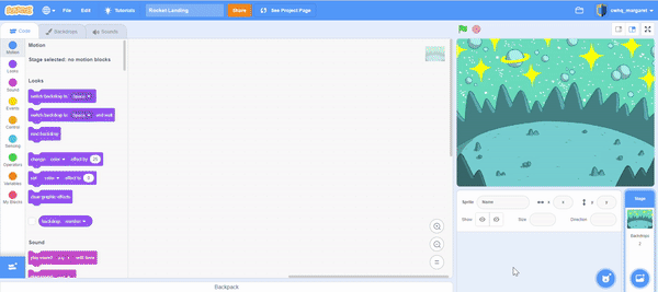 Add a space backdrop gif