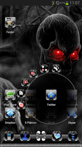 Download Next Launcher Skull Theme apk