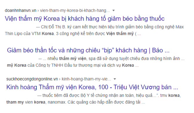  thẩm mỹ viện Korea 