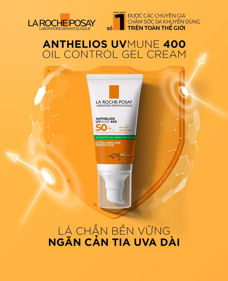 Kem Chống Nắng La Roche-Posay Anthelios UVMune 400 Oil Control Gel Cream SPF50+ 50ml