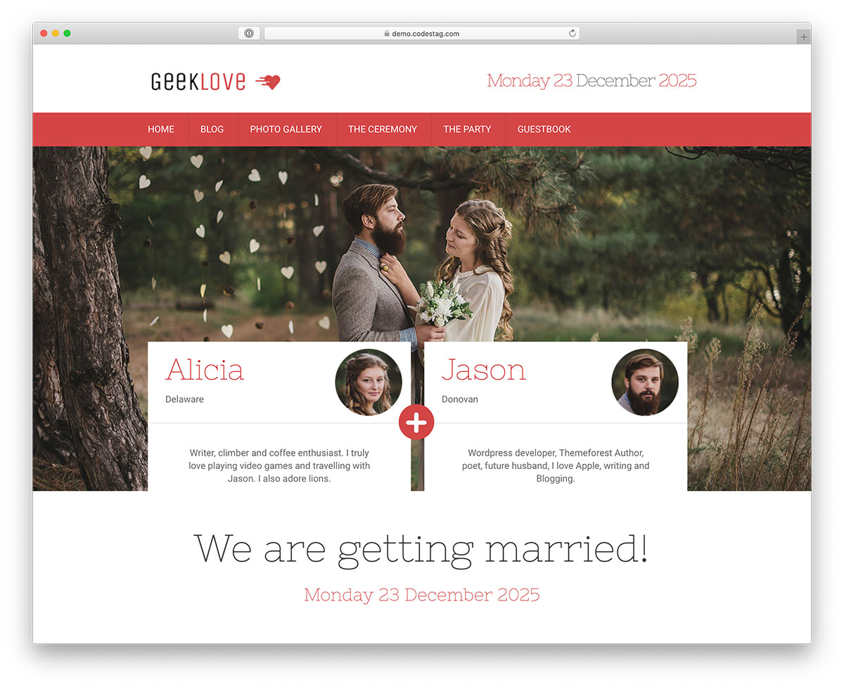 Tema de WordPress para bodas