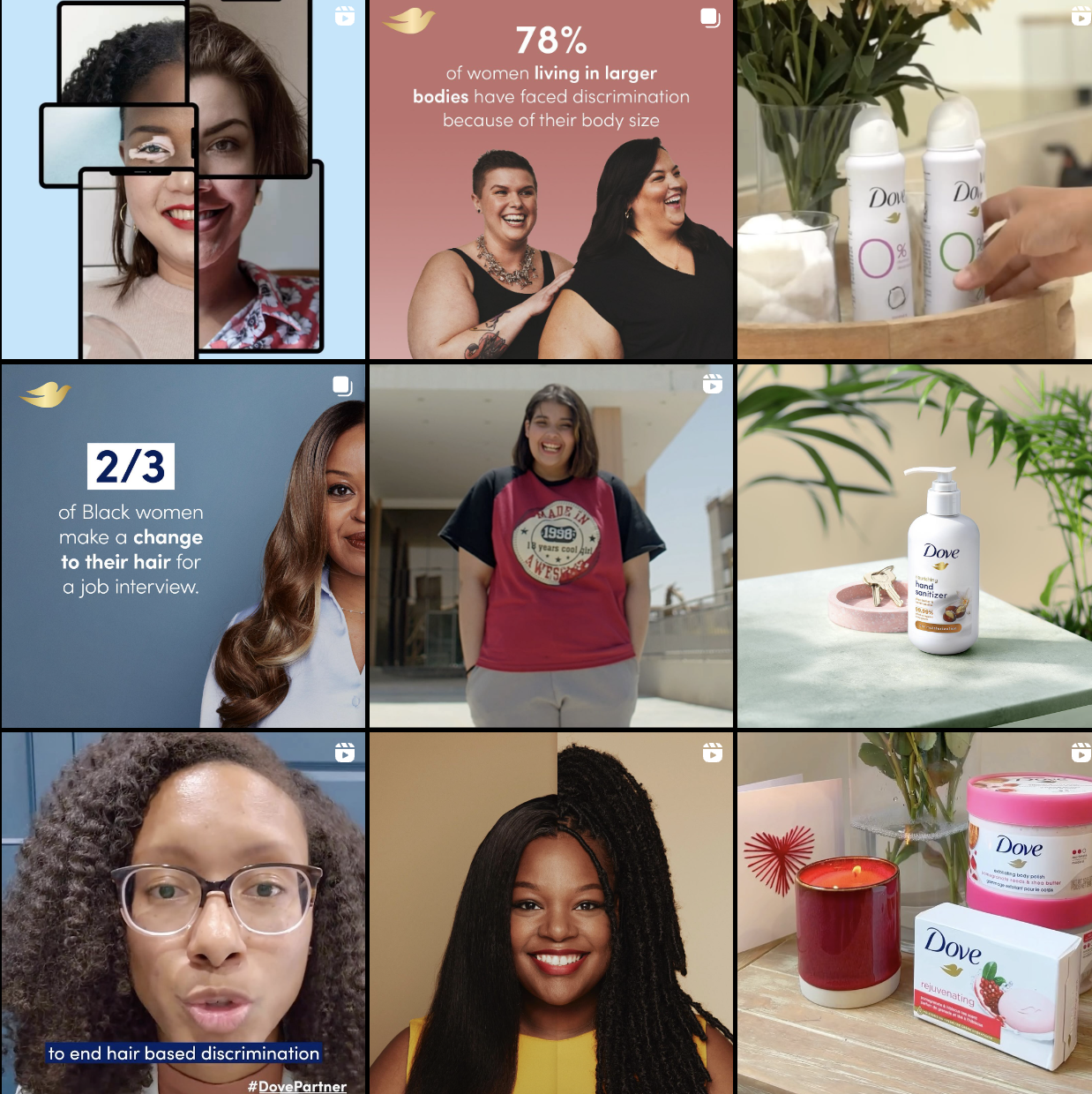 dove instagram page
