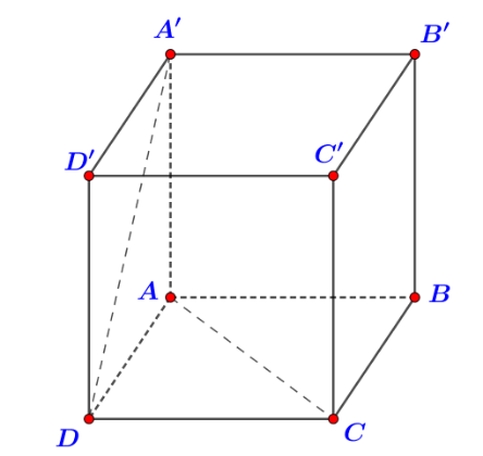 Cho hình lập phương (ABCD.A'B'C'D'). Góc giữa hai đường thẳng (AC) và (A'D) bằng</p> 1