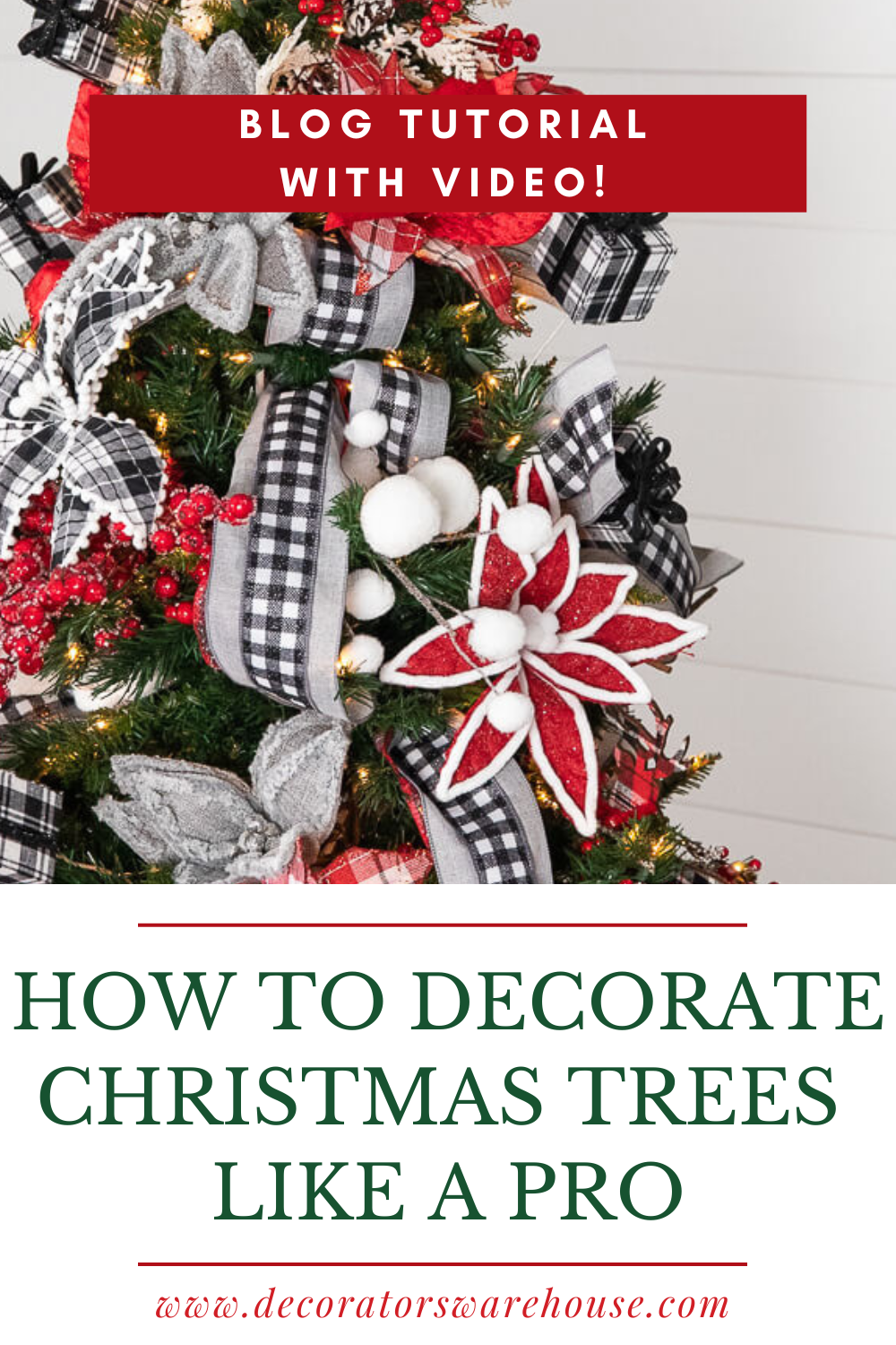 4 Easy Steps for a Buffalo Plaid Christmas Tree 