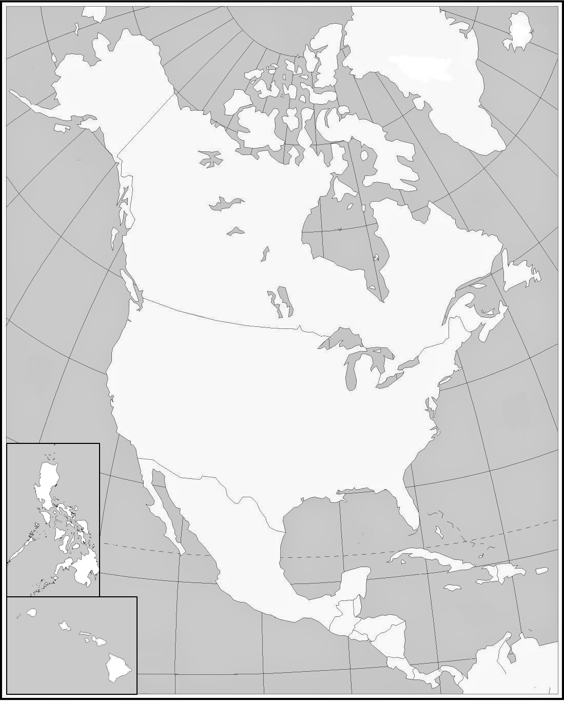 Mr Barnhills History Class North America Blank Map States Maps