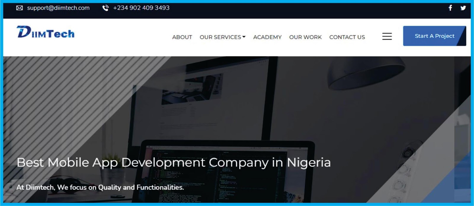 Diim Tech web design company Lagos