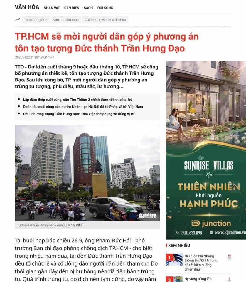 VỤ LƯ HƯƠNG Ở TƯỢNG TRẦN HƯNG ĐẠO.