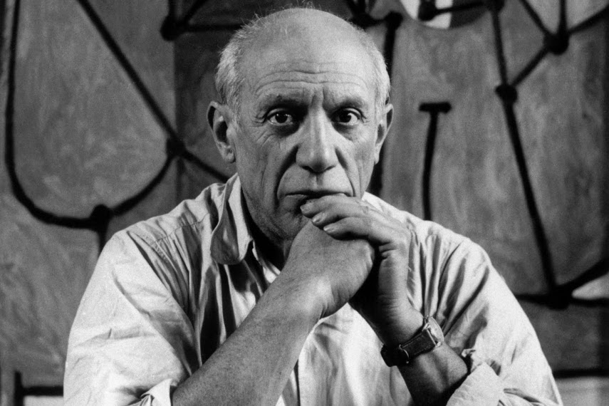 Photo of Pablo Picasso who loved having women at his home