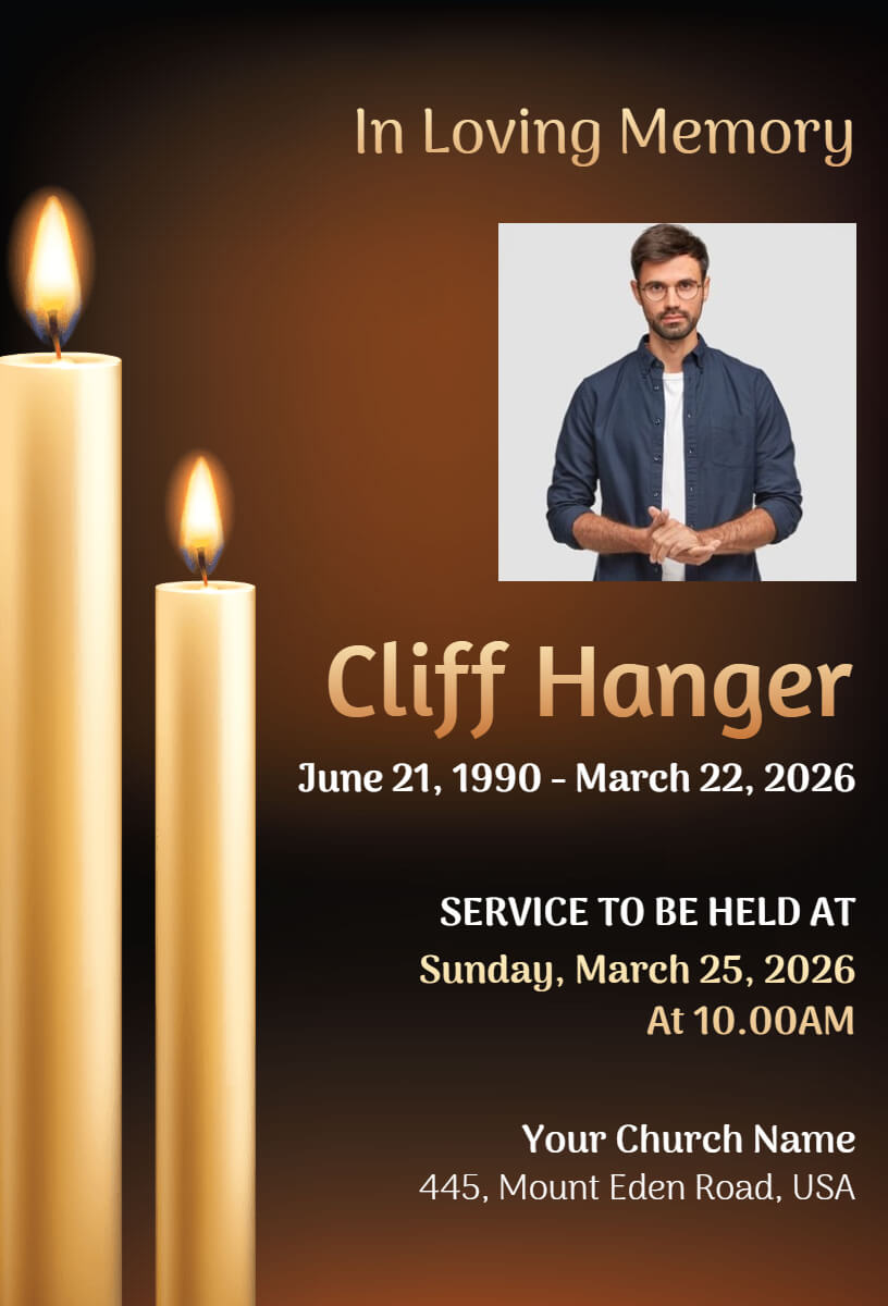 Church-Themed Funeral Invitation Template Sample