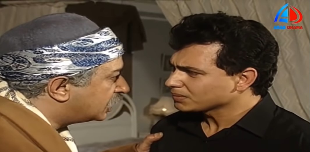 نور الشريف ومحمد رياض من مسلسل «لن أعيش في جلباب أبي»