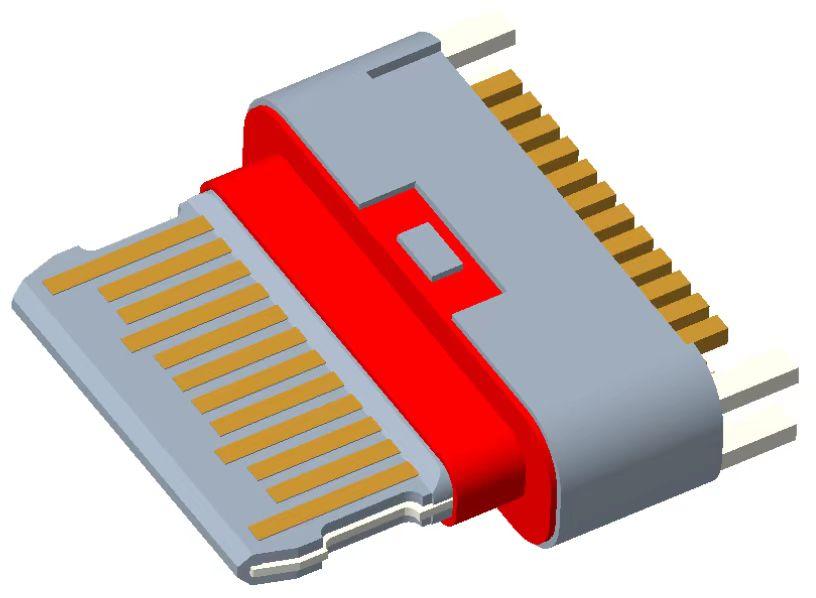 採用外層不帶屏蔽 Shell（或者外殼採用塑膠材質的），內部兩面皆帶EMC Pad設計的 USB Type-C Receptacle ----------可認證