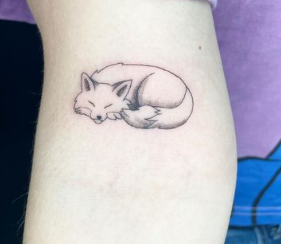 Line Work Little Fox Acceptable Tattoo 