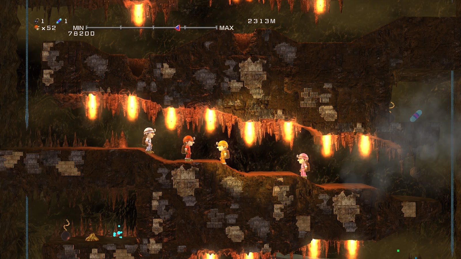 A screenshot showing the four player mode