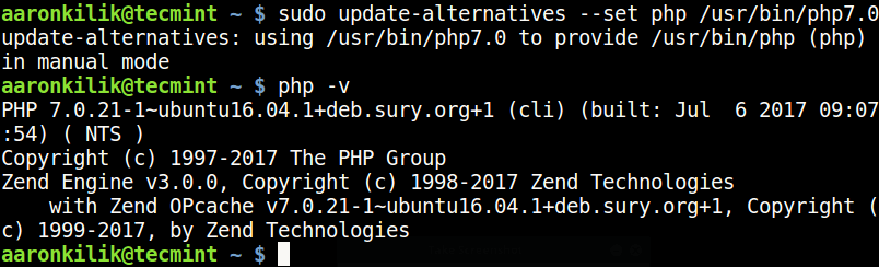 ตั้งค่า PHP 7.0 ใน Ubuntu