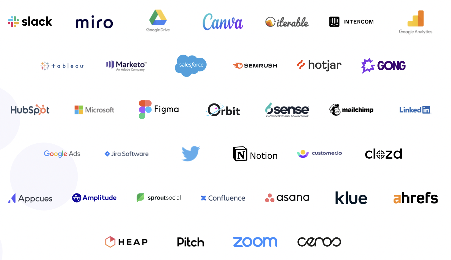 logo cloud of companies