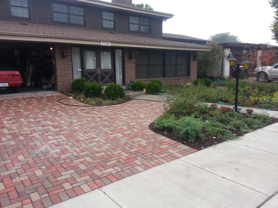 driveway after permeable pavers