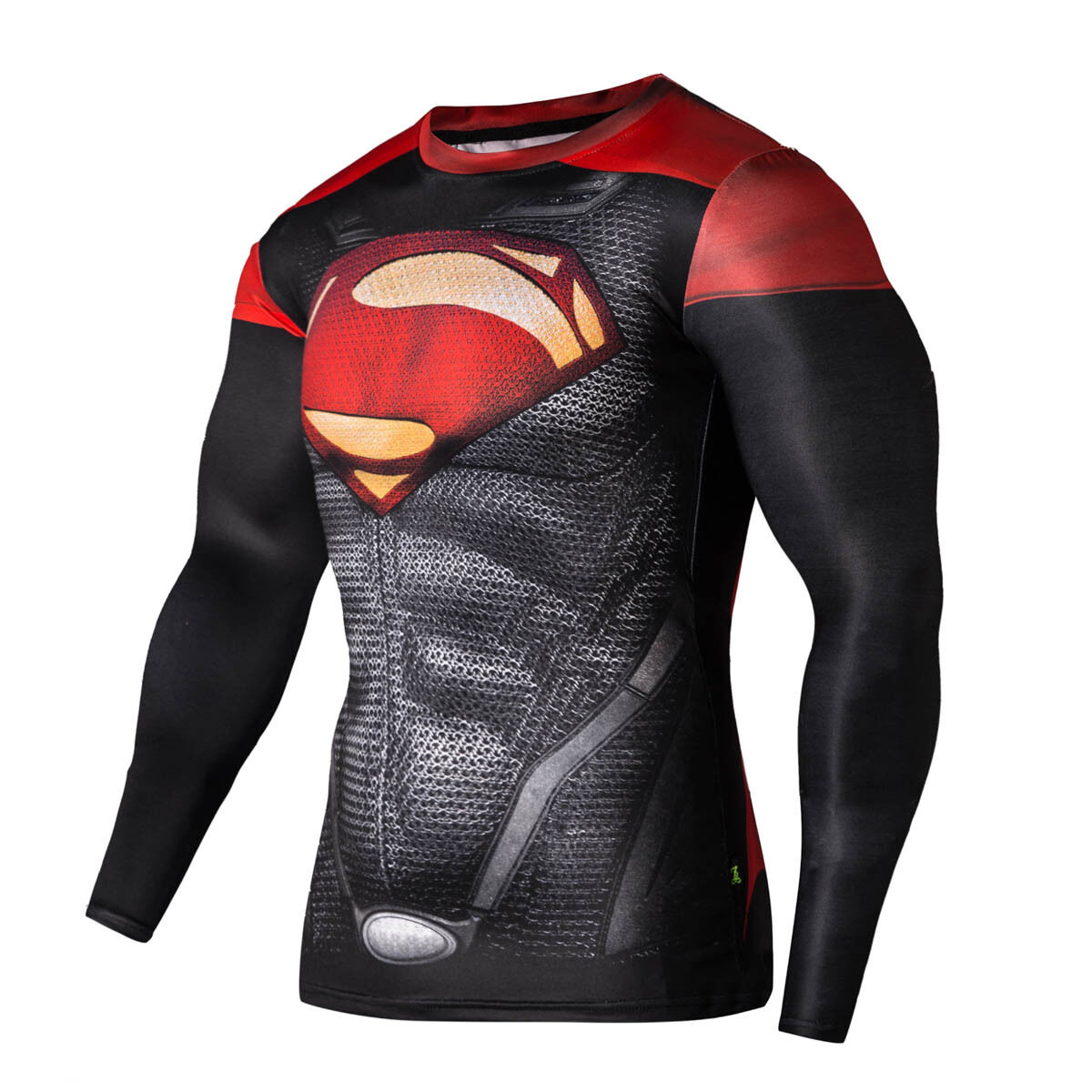 Superhero Designed Compression Shirt Workout Training Fitness Men