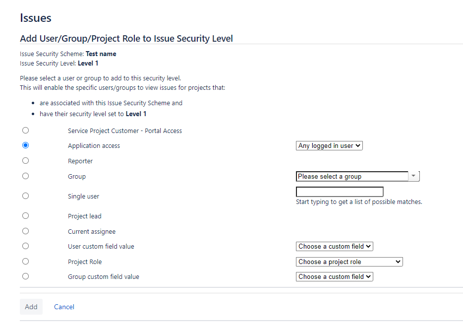Configuring Jira Security Levels - 2