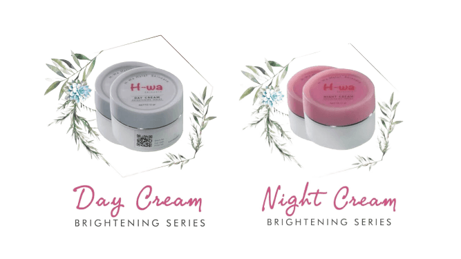 Review H-WA Day and Night Cream Brightening Series