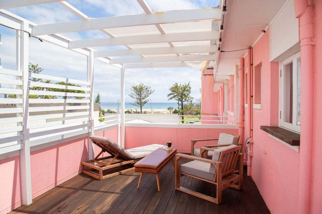 A pink hotel in Australia.
