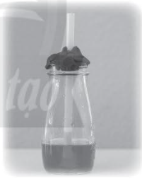 A glass bottle with a straw in it

Description automatically generated