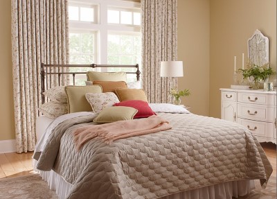 Bedroom with Drapes