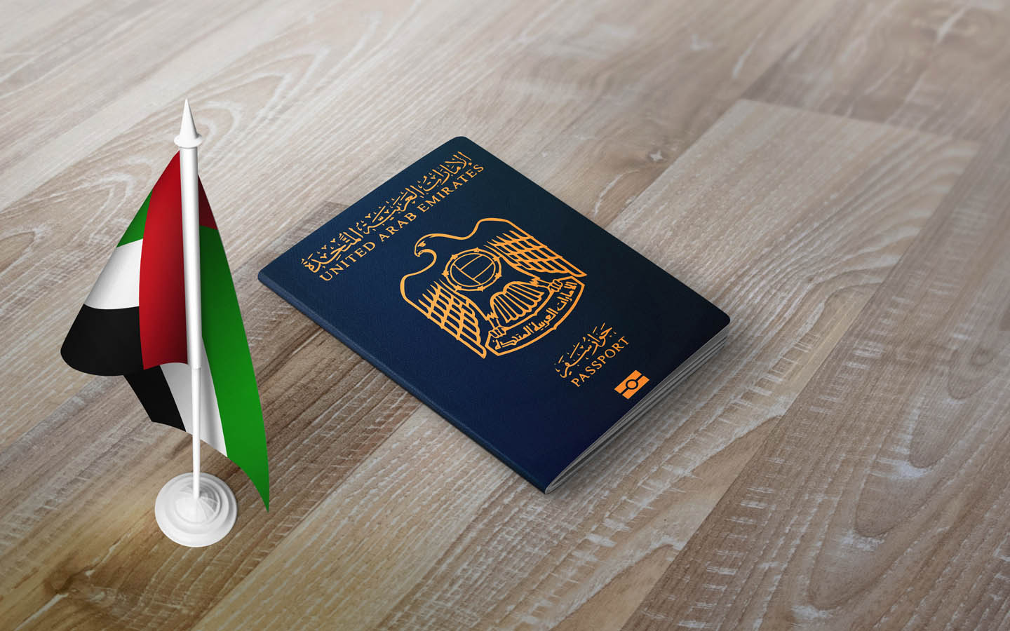 dubai real estate facts: uae flag with uae passport