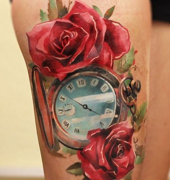Clock Tattoo design