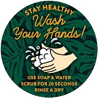 9" Blue Circle - Wash Your Hands