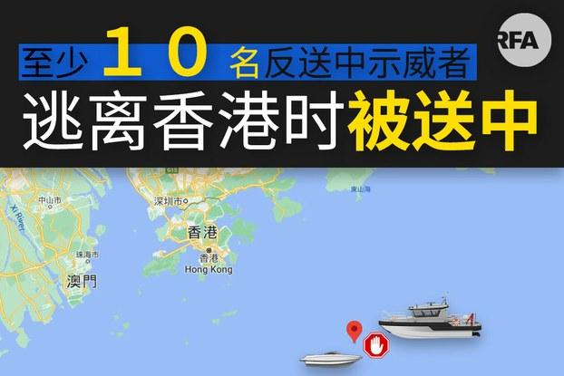 至少十名香港示威者潜逃台湾失败 正被广东公安扣押