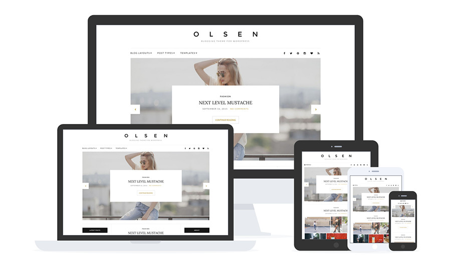 Tema de blog de moda e estilo de vida Olsen