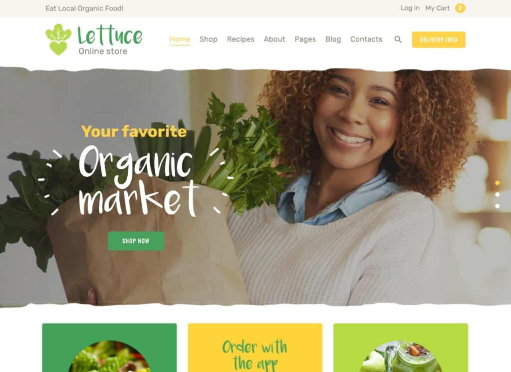 Lechuga |  Tema de WordPress para alimentos orgánicos y productos ecológicos