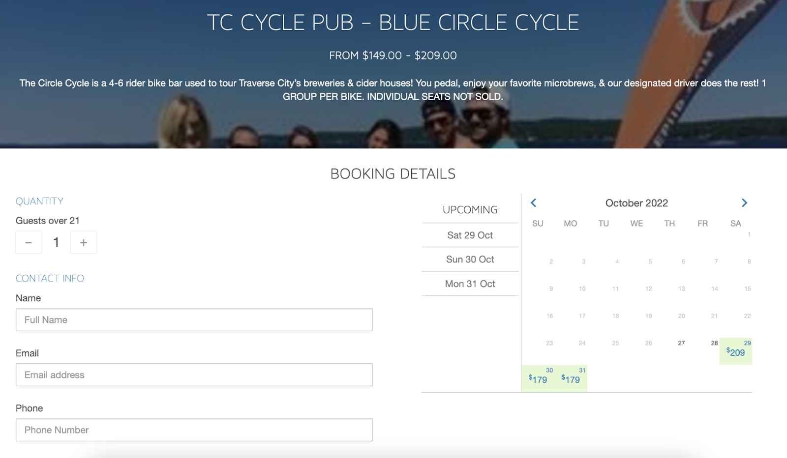 blue circle cycle example