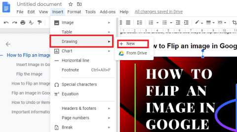 How To Flip An Image In Google Docs  
