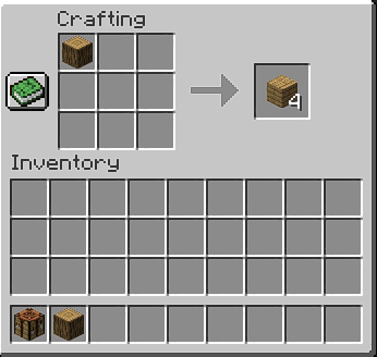 Gather Materials: Wood and Iron Ingots